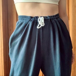 URBAN OUTFITTERS Washed Blue Drawstring Sweatpants
